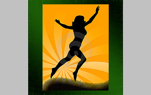glowing woman silhouette image 04