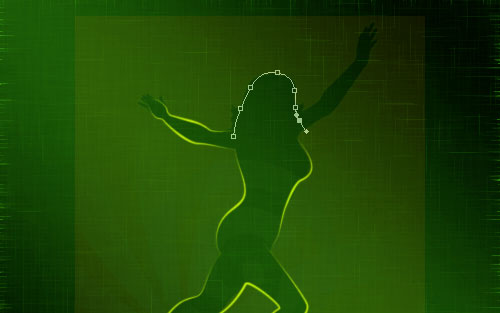 glowing woman silhouette image 16