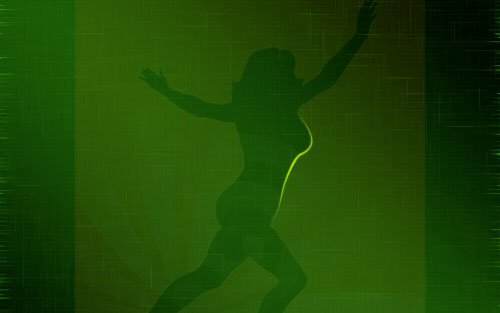 glowing woman silhouette image 09